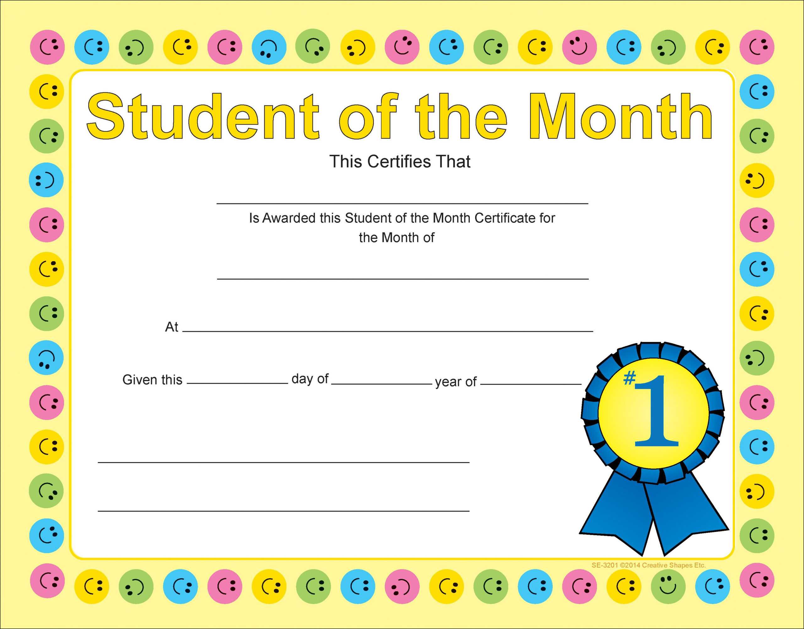 Student Of The Month Certificates Free – Beyti Inside Free Printable Student Of The Month Certificate Templates
