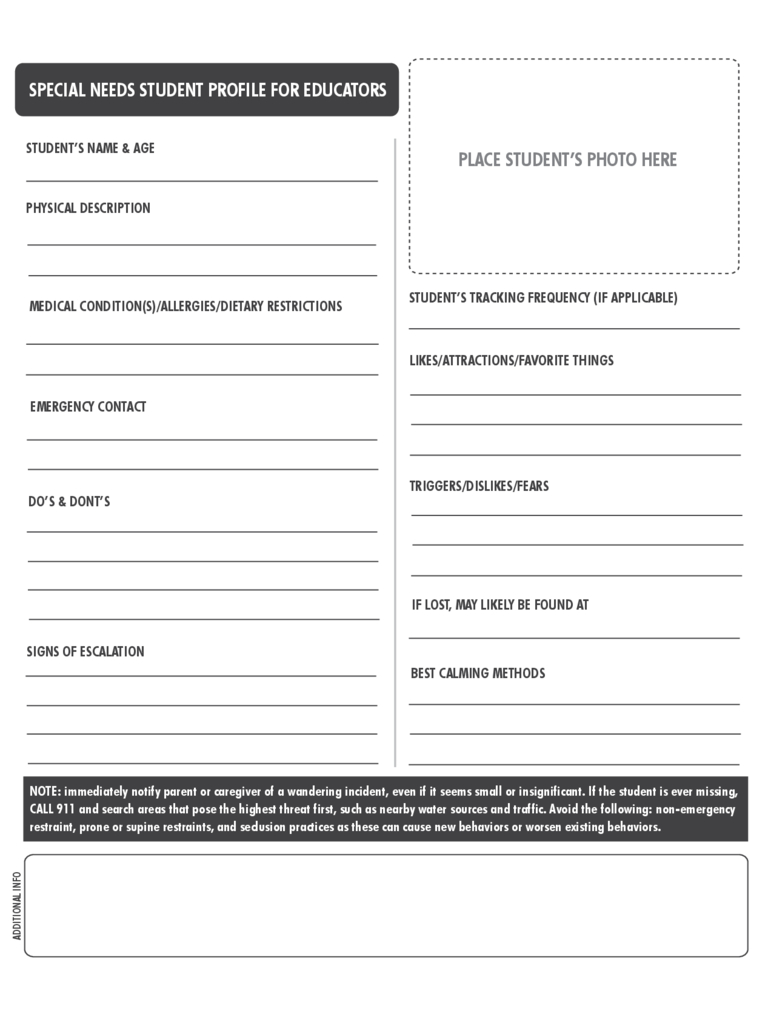Student Profile Form – 2 Free Templates In Pdf, Word, Excel Within Student Information Card Template