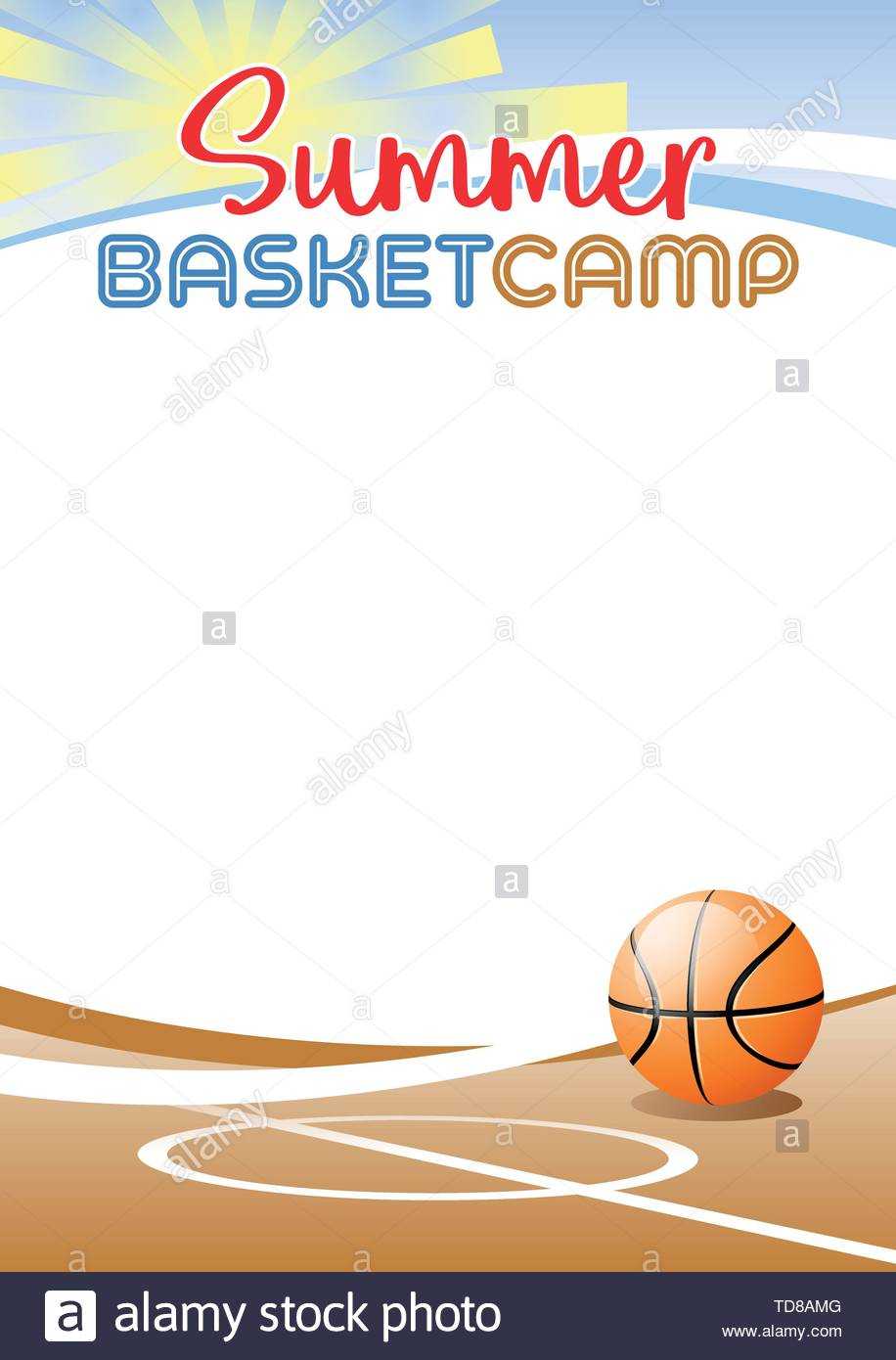 Summer Camp Stock Vector Images – Alamy Intended For Basketball Camp Certificate Template