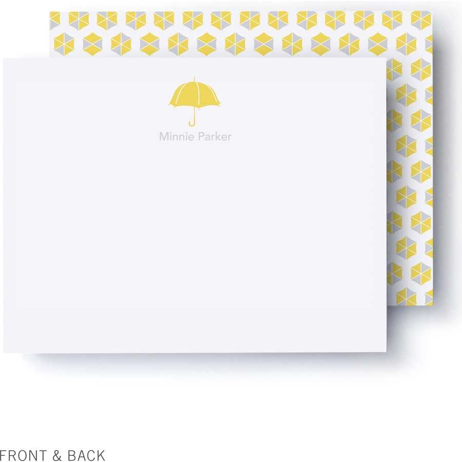 Sunny Umbrellas Baby Shower Thank You Card Inside Thank You Card Template For Baby Shower
