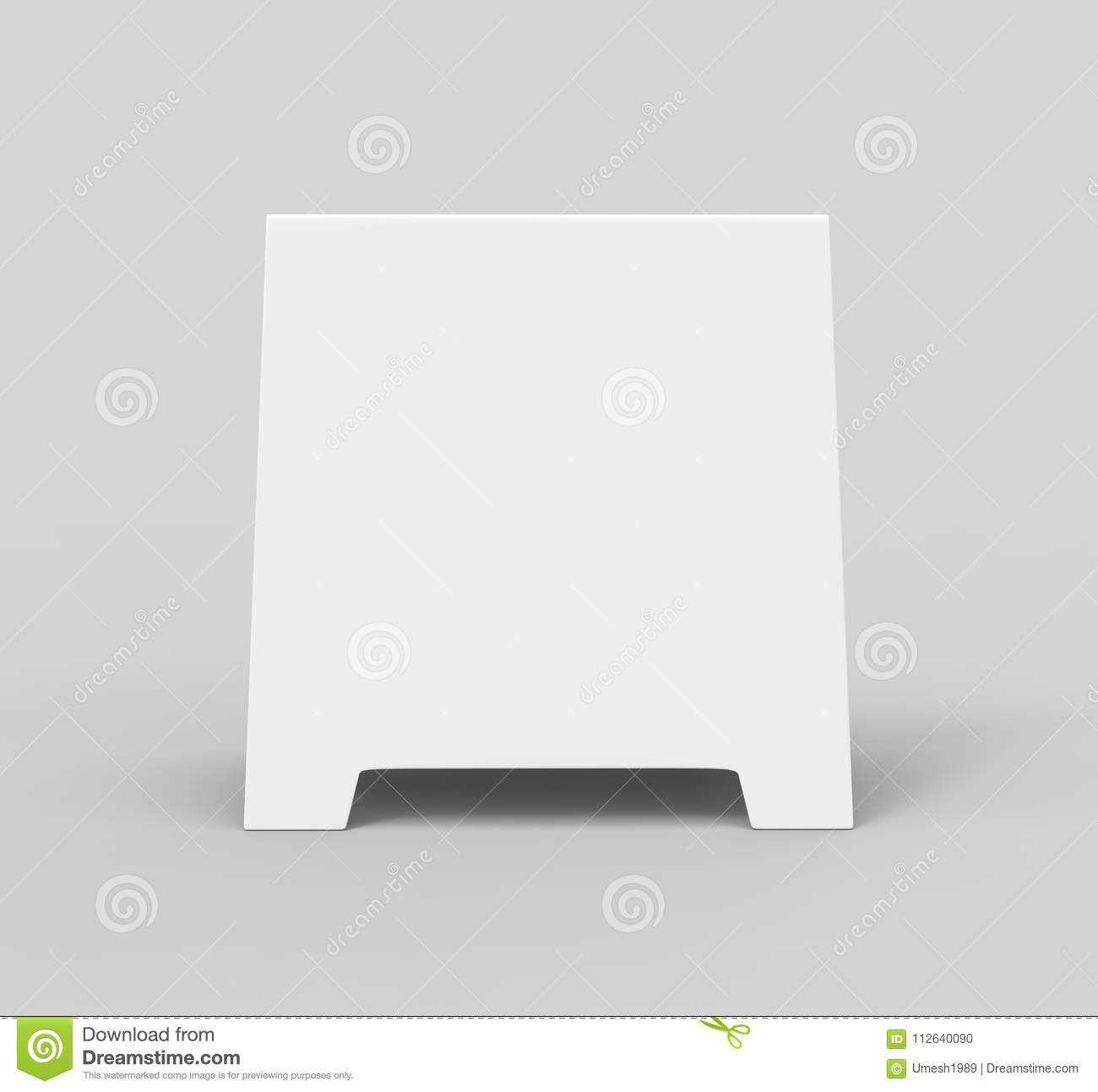 Tablet Tent Card Talkers Promotional Menu Card White Blank With Regard To Blank Tent Card Template