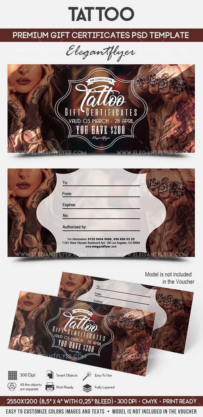 Tattoo Gift Voucher Template Throughout Tattoo Gift Certificate Template