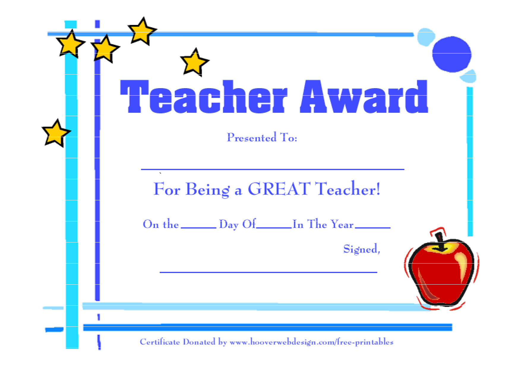 Teacher Award Template – Beyti.refinedtraveler.co Within Best Teacher Certificate Templates Free