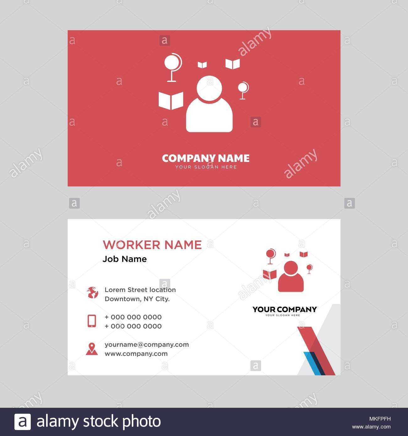 Teacher Business Card Design Template, Visiting For Your With Teacher Id Card Template