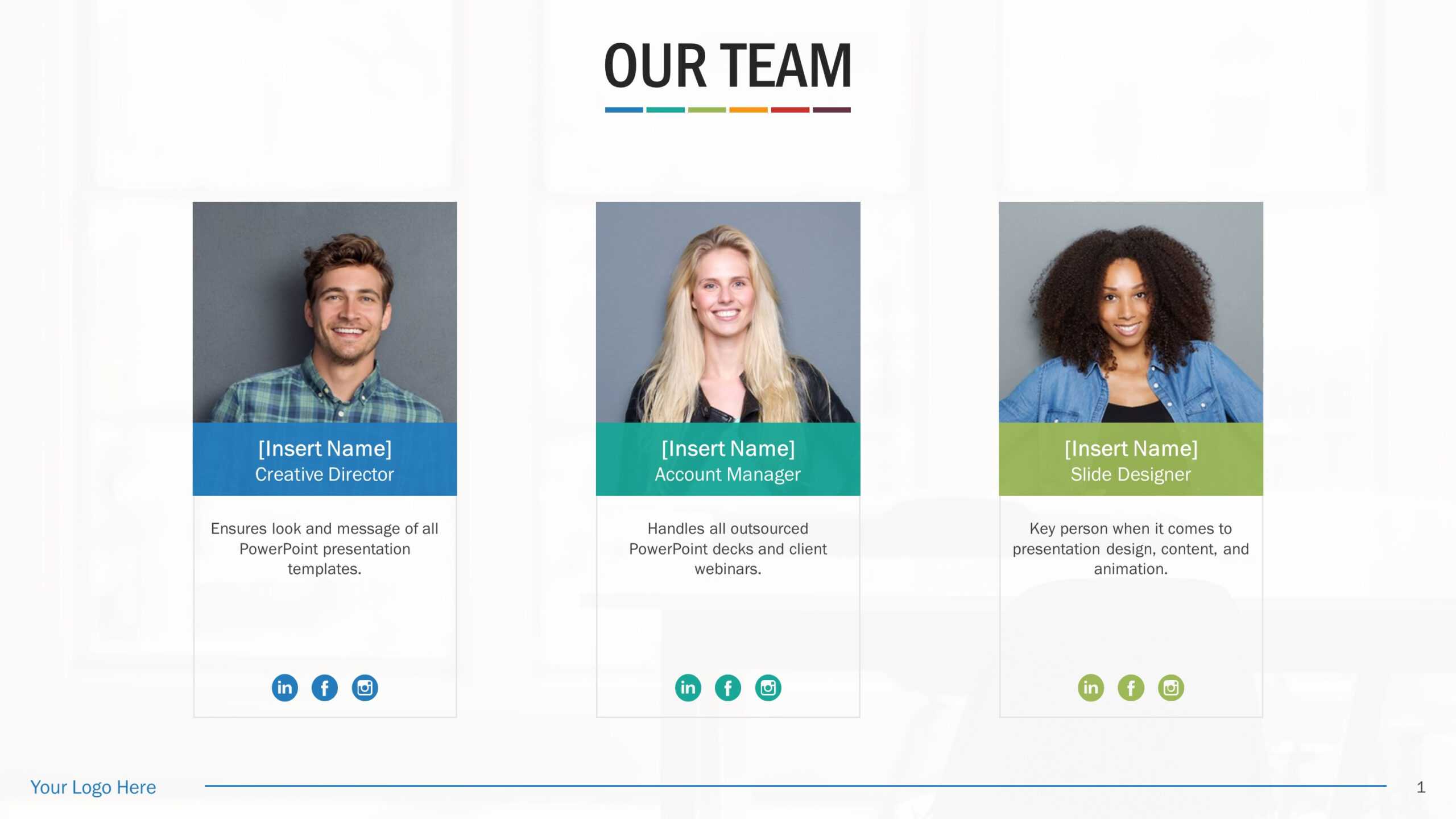 Team Biography Slides For Powerpoint Presentation Templates Throughout Biography Powerpoint Template