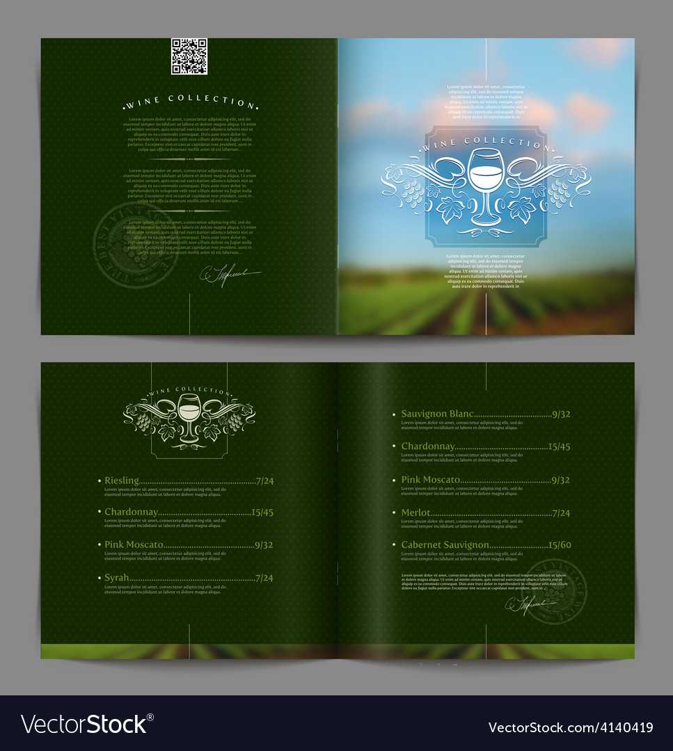 Template Booklet Design – Wine List Or Catalog For Wine Brochure Template