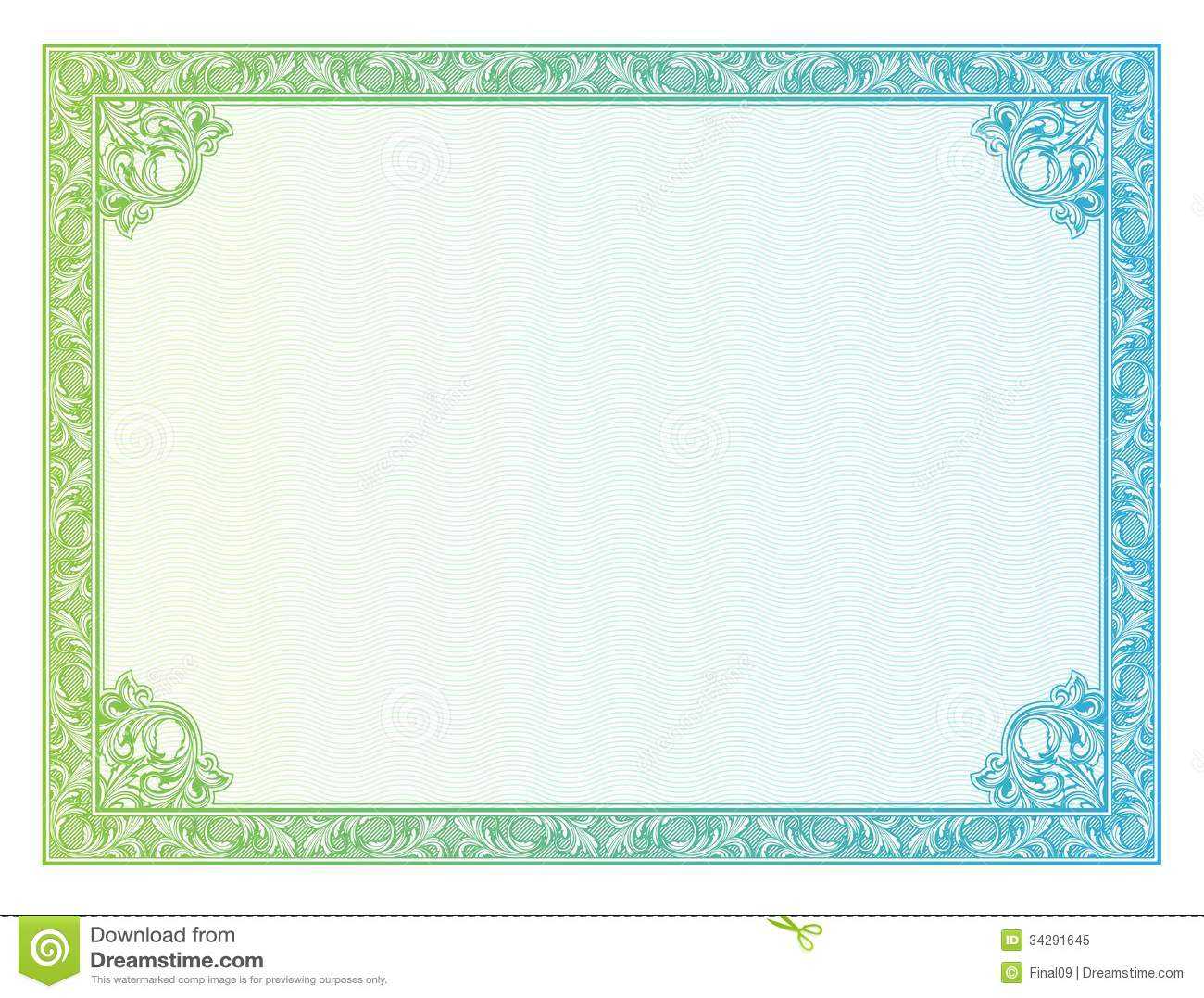 Template Border Diplomas, Certificate Stock Vector Pertaining To Certificate Border Design Templates