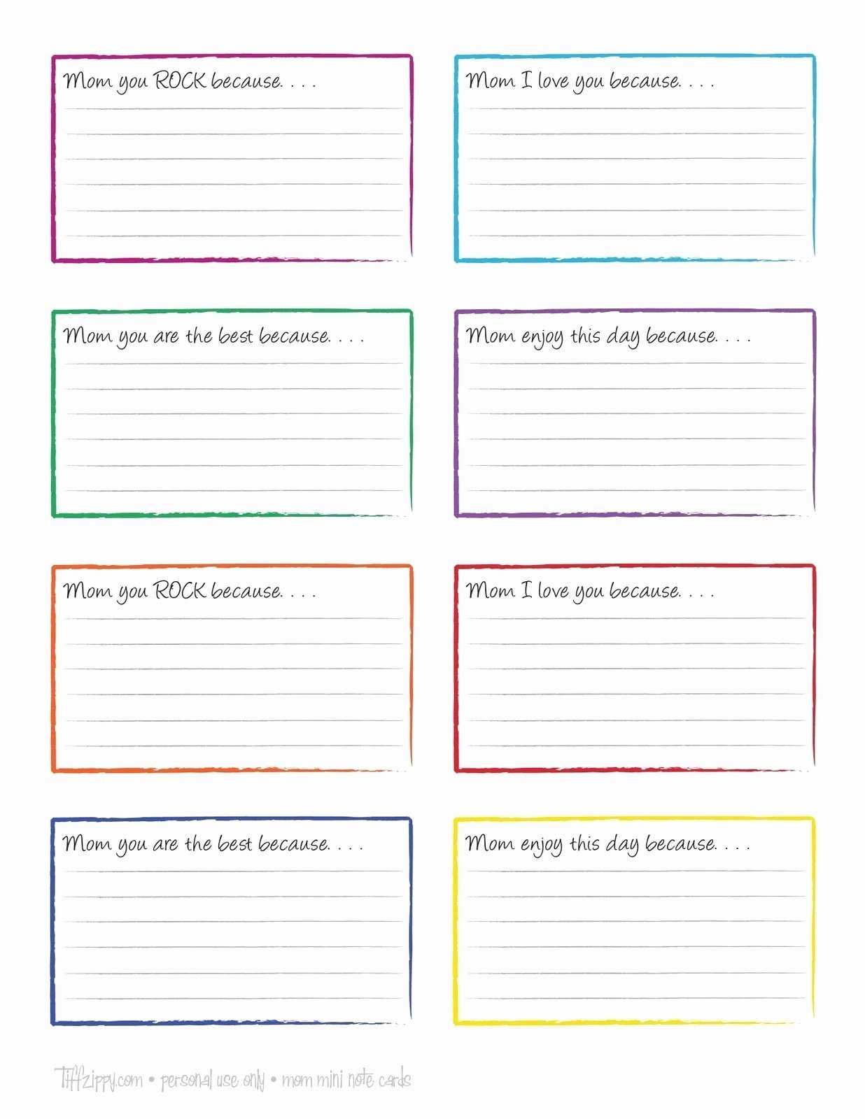 Template For Note Cards – Beyti.refinedtraveler.co In 3 X 5 Index Card Template