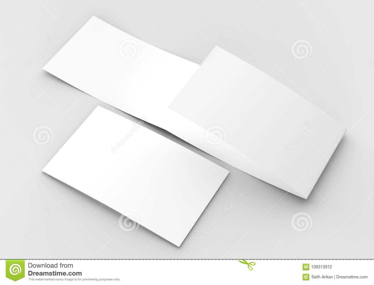Template Of Blank Three Fold Horizontal – Landscape Brochure Intended For Three Fold Card Template