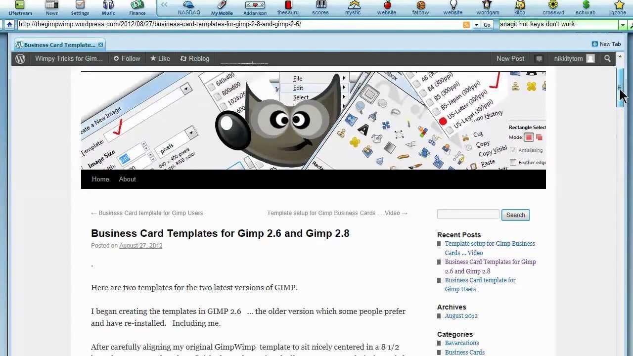 Ten Business Card Template For Gimp: Full Tutorial Throughout Gimp Business Card Template