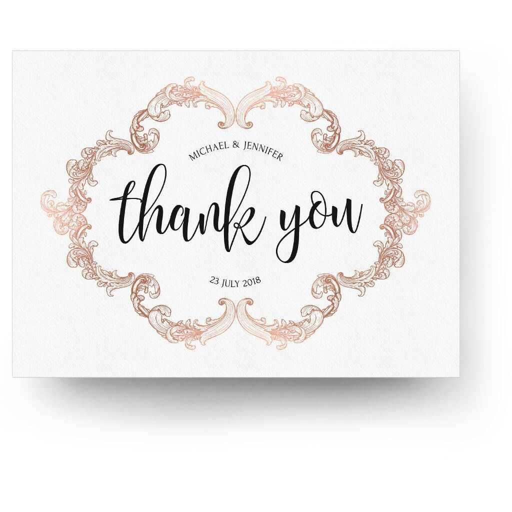 Thank You Card Template Gold – Cards Design Templates Inside Thank You Card Template Word