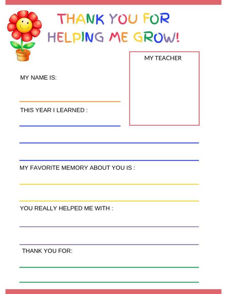 Thank You Letter To Teacher From Student – Free Printable Within Thank You Card For Teacher Template
