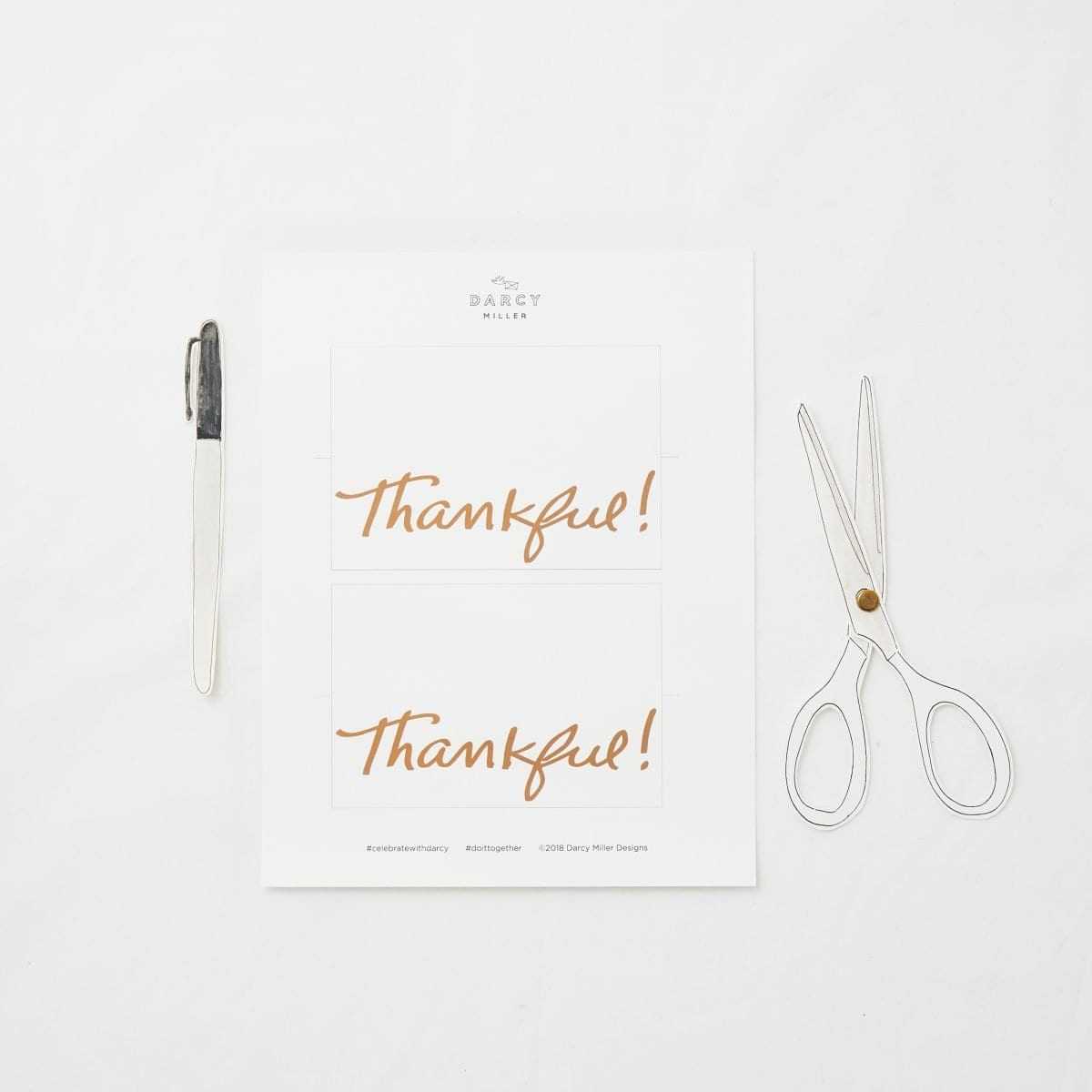 Thankful Table Card | Darcy Miller Designs With Regard To Place Card Setting Template