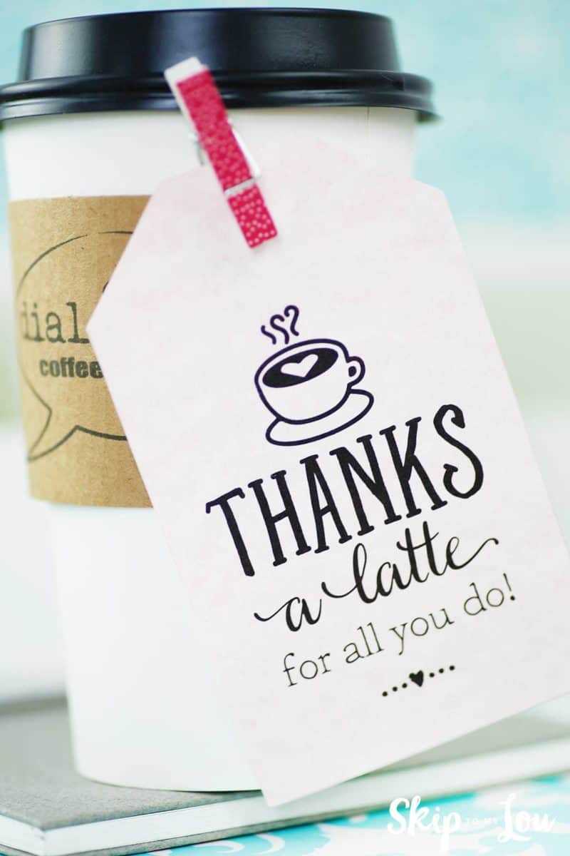Thanks A Latte! Free Printable Gift Tags | Skip To My Lou With Thanks A Latte Card Template