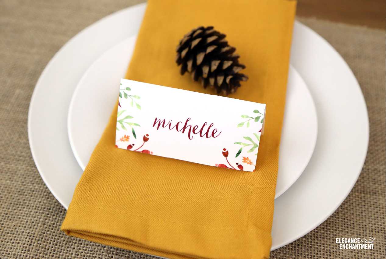 Thanksgiving Place Card And Tent Card Printables Within Paper Source Templates Place Cards