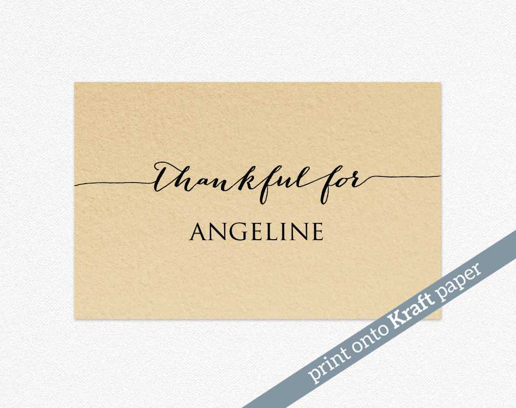 Thanksgiving Place Cards · Wedding Templates And Printables Pertaining To Thanksgiving Place Cards Template