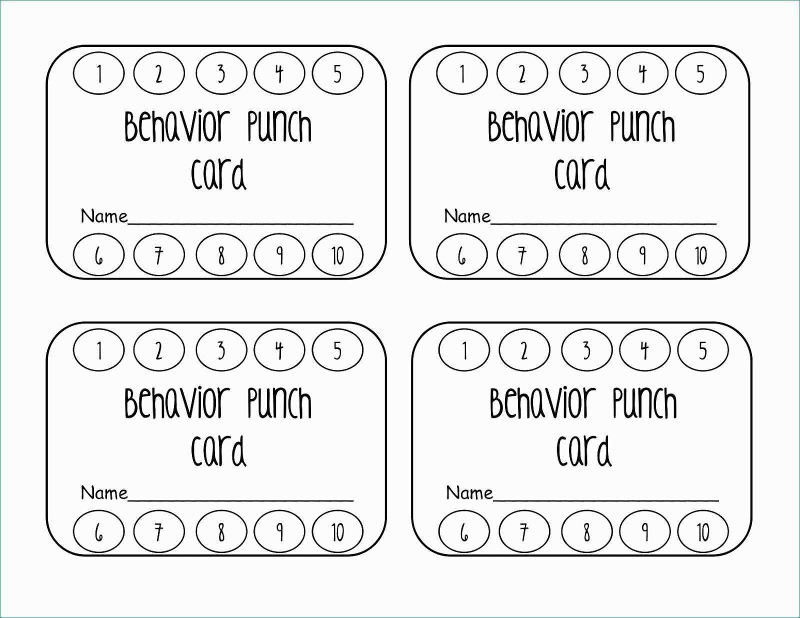 The Best Free Printable Punch Cards | Chapman Blog Throughout Free Printable Punch Card Template