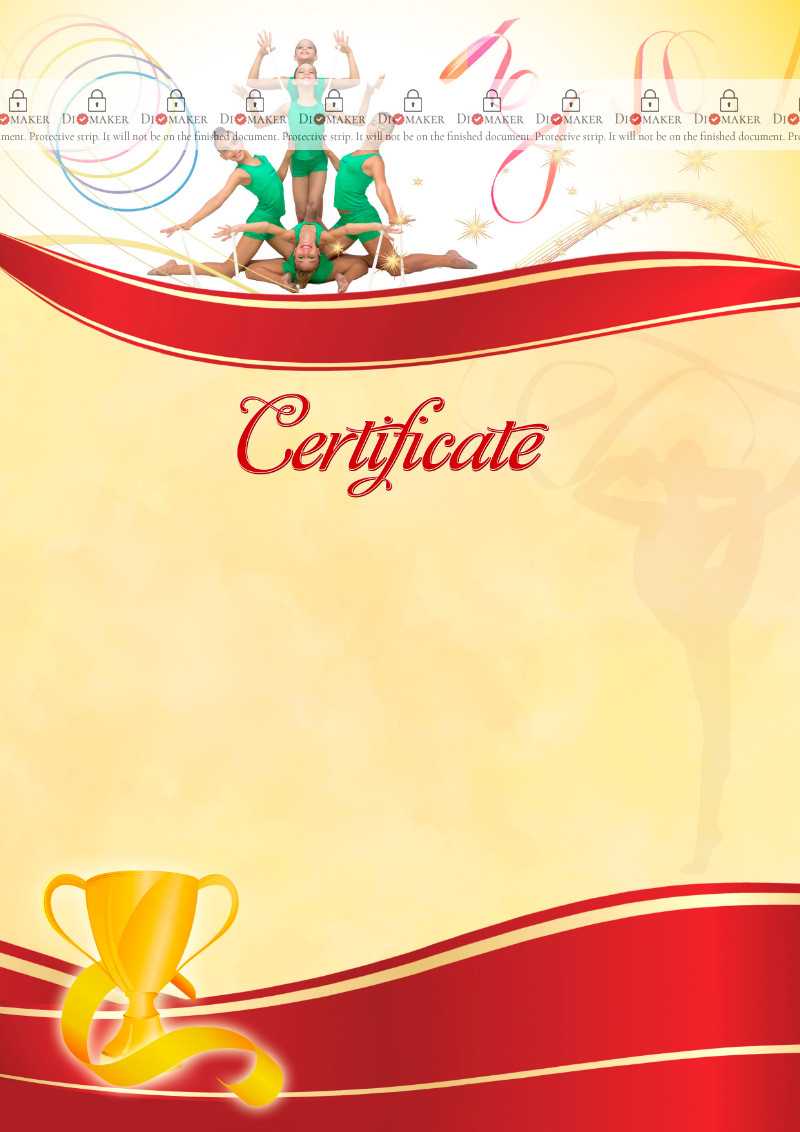 The Certificate Template «Rhythmic Gymnastics» - Dimaker Throughout Gymnastics Certificate Template
