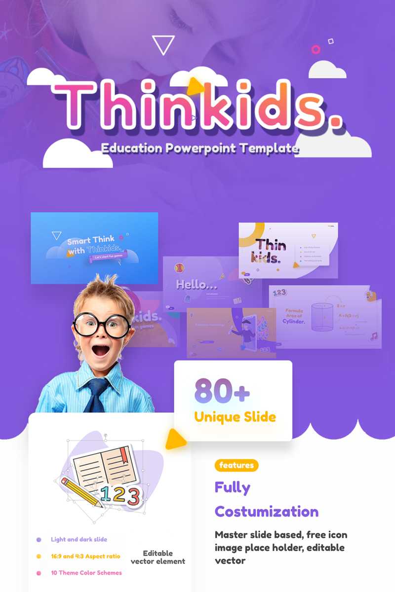 Thinkids – Fun Games & Education Powerpoint Template Regarding Powerpoint Template Games For Education