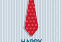 Tie Father's Day Card (Quarter-Fold) regarding Quarter Fold Birthday Card Template