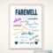 Top Farewell Card Printable | Obrien's Website With Regard To Goodbye Card Template