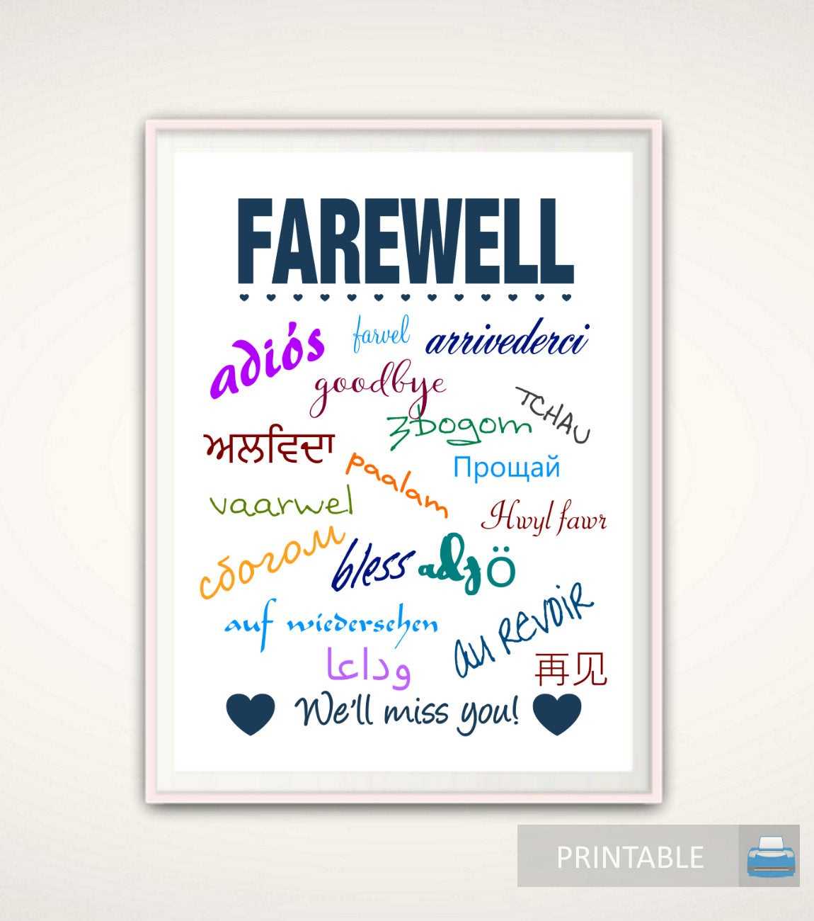 Top Farewell Card Printable | Obrien's Website With Regard To Goodbye Card Template