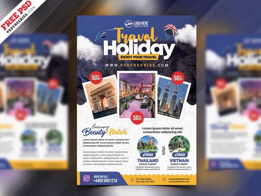 Tour Travel Flyer Psd Template | Psdfreebies In Travel And Tourism Brochure Templates Free