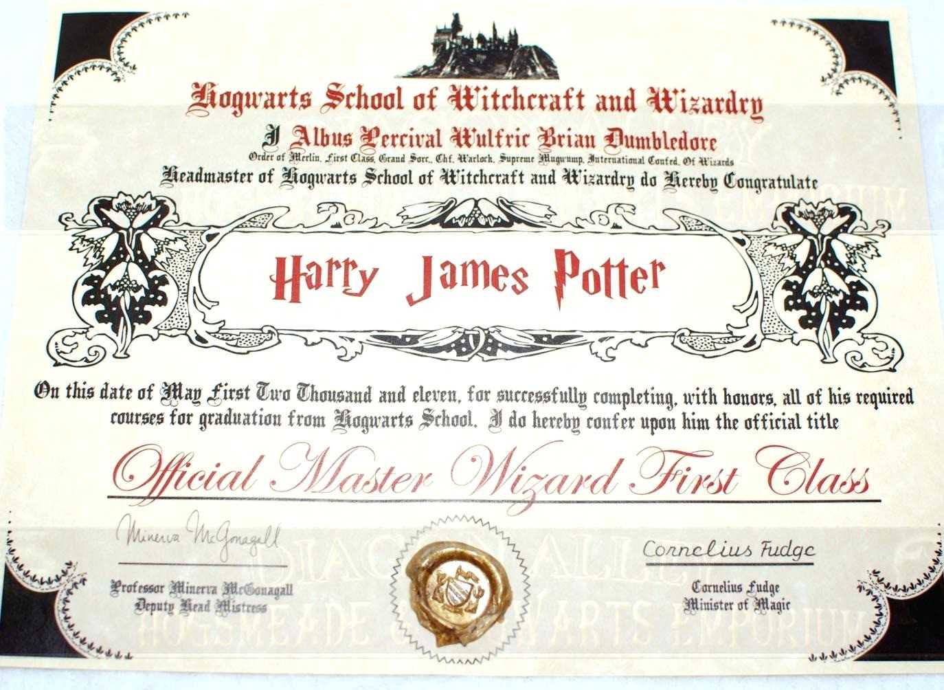 Training Certificate Template Free Best Of Hogwarts Diploma With Harry Potter Certificate Template