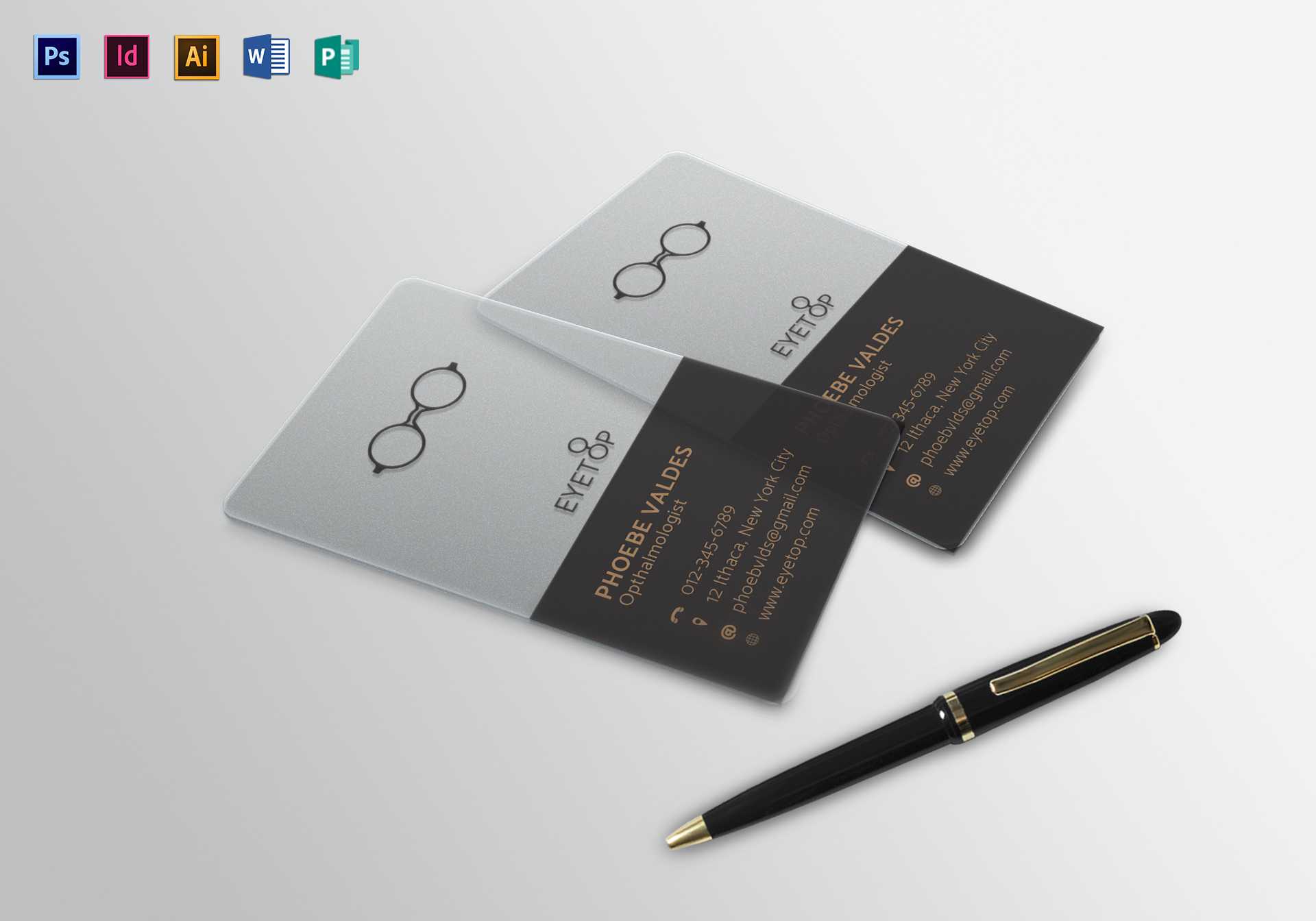 Transparent Business Card Template Within Transparent Business Cards Template