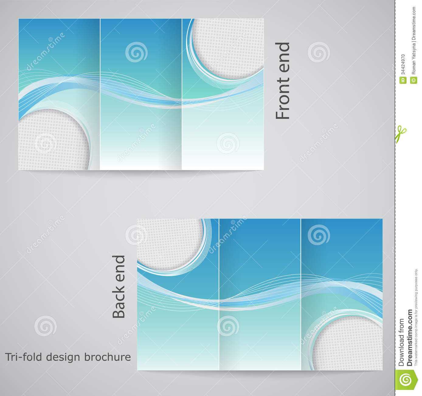 Tri Fold Brochure Design. Stock Vector. Illustration Of Page In Free Three Fold Brochure Template