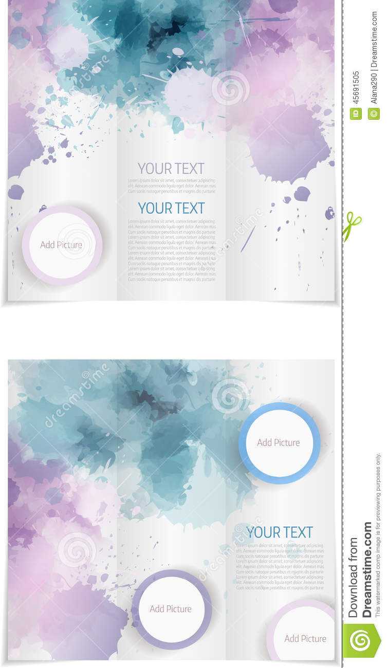 Tri Fold Brochure Template Stock Vector. Illustration Of Intended For Tri Fold Brochure Publisher Template