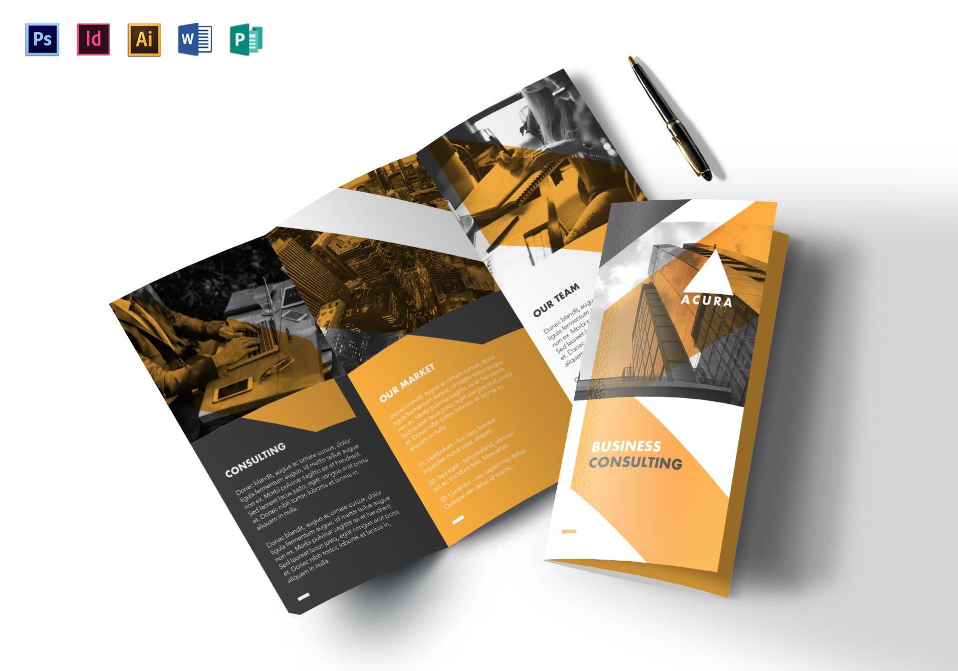 Tri Fold Business Brochure Template Inside Tri Fold Brochure Publisher Template