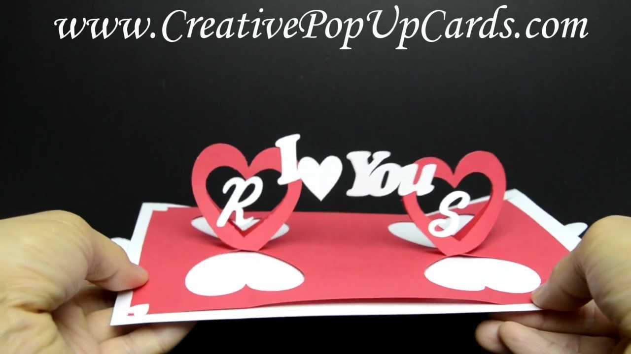 Twisting Hearts Pop Up Card Template Throughout Heart Pop Up Card Template Free