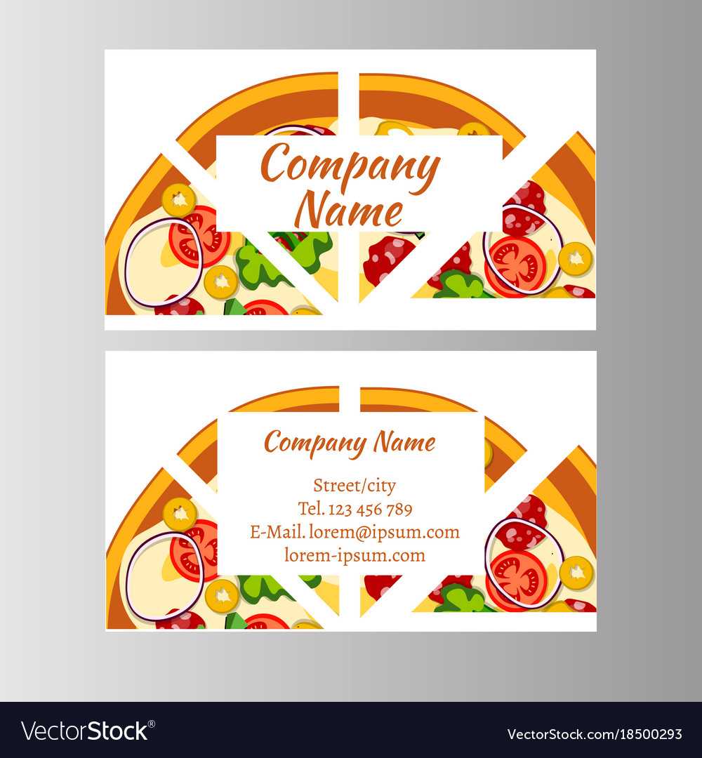 Two Business Card Template For Pizza Delivery With Pizza Gift Certificate Template