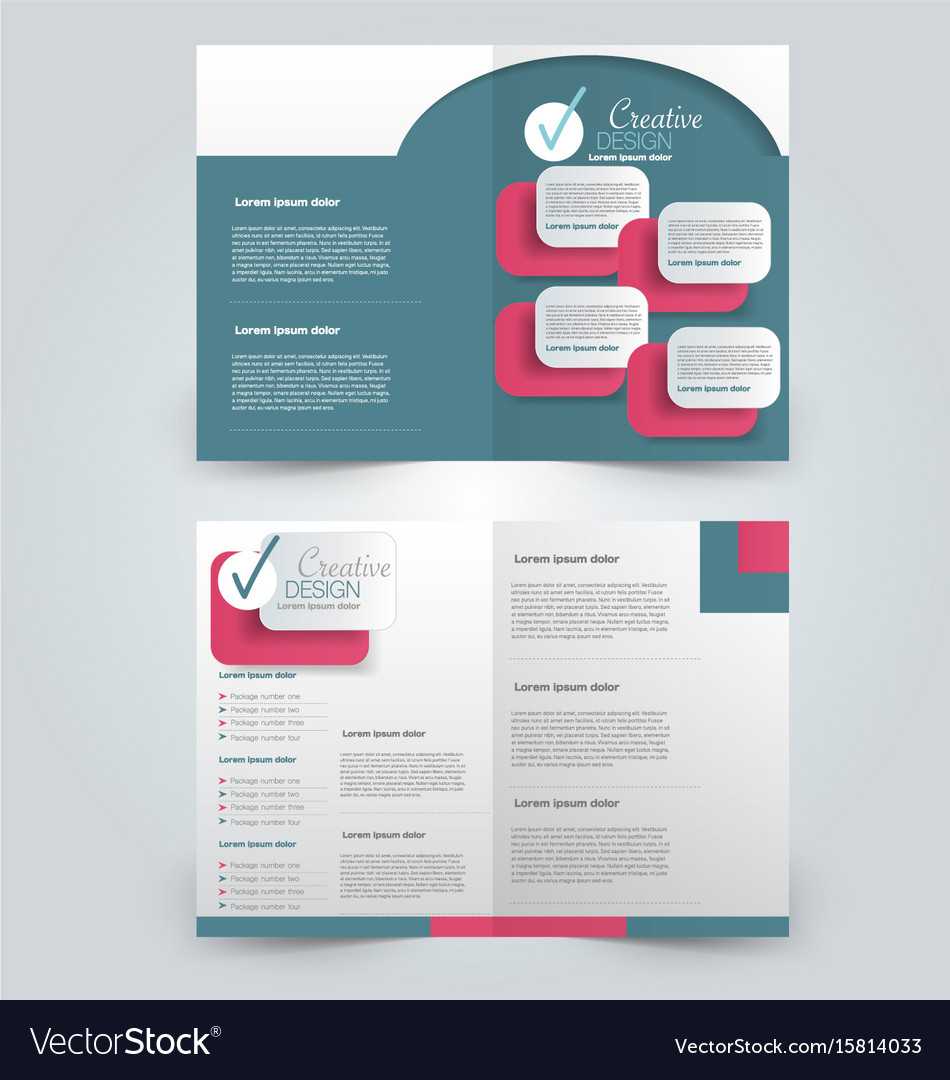 Two Page Fold Brochure Template Design Inside One Page Brochure Template