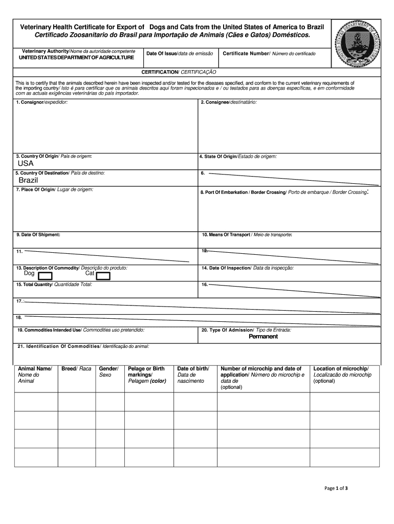 United Airline Dog Health Certificate Print Out – Fill Inside Veterinary Health Certificate Template