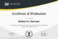 Universal College Graduation Certificate Template intended for College Graduation Certificate Template