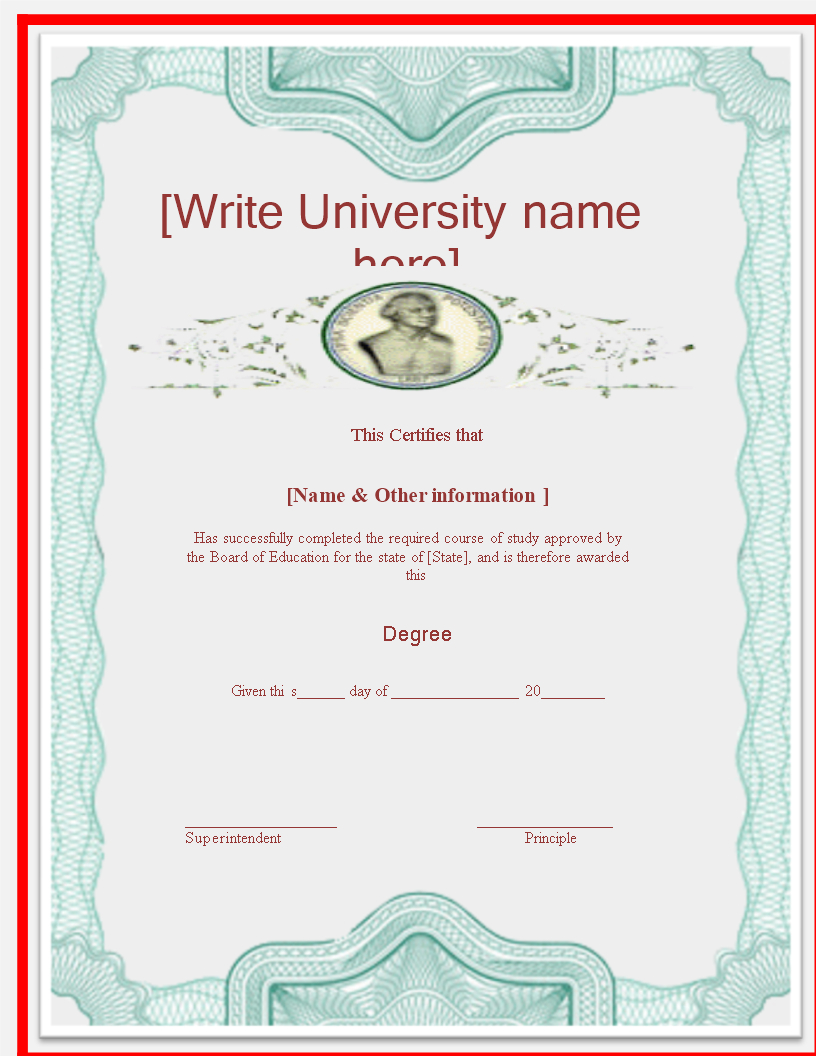 University Degree Certificate Template | Templates At Pertaining To University Graduation Certificate Template