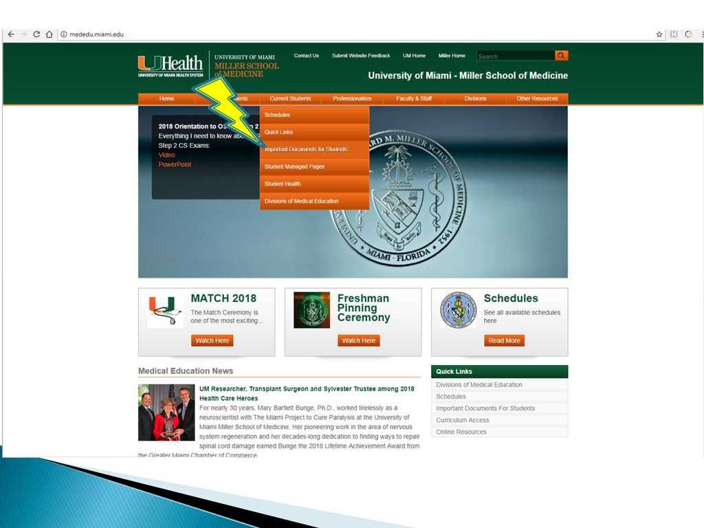 University Of Miami Miller School Of Medicine - Ppt Download Intended For University Of Miami Powerpoint Template