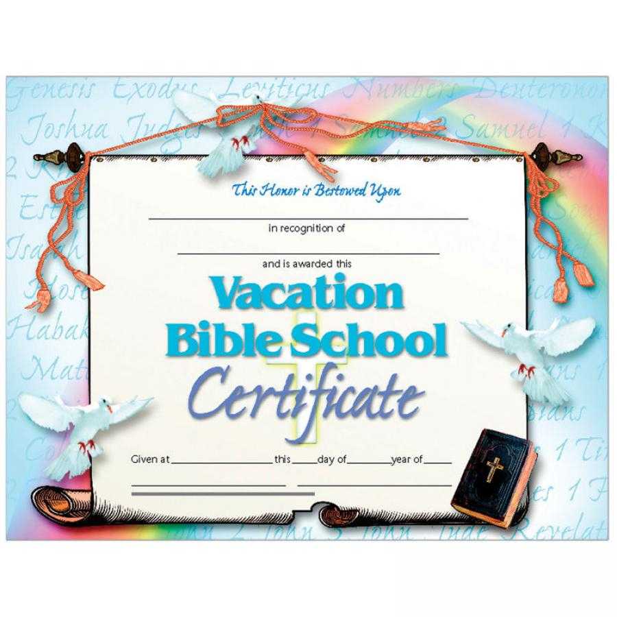 Vacation Bible School Set Of 30 Certificates Pertaining To Free Vbs Certificate Templates