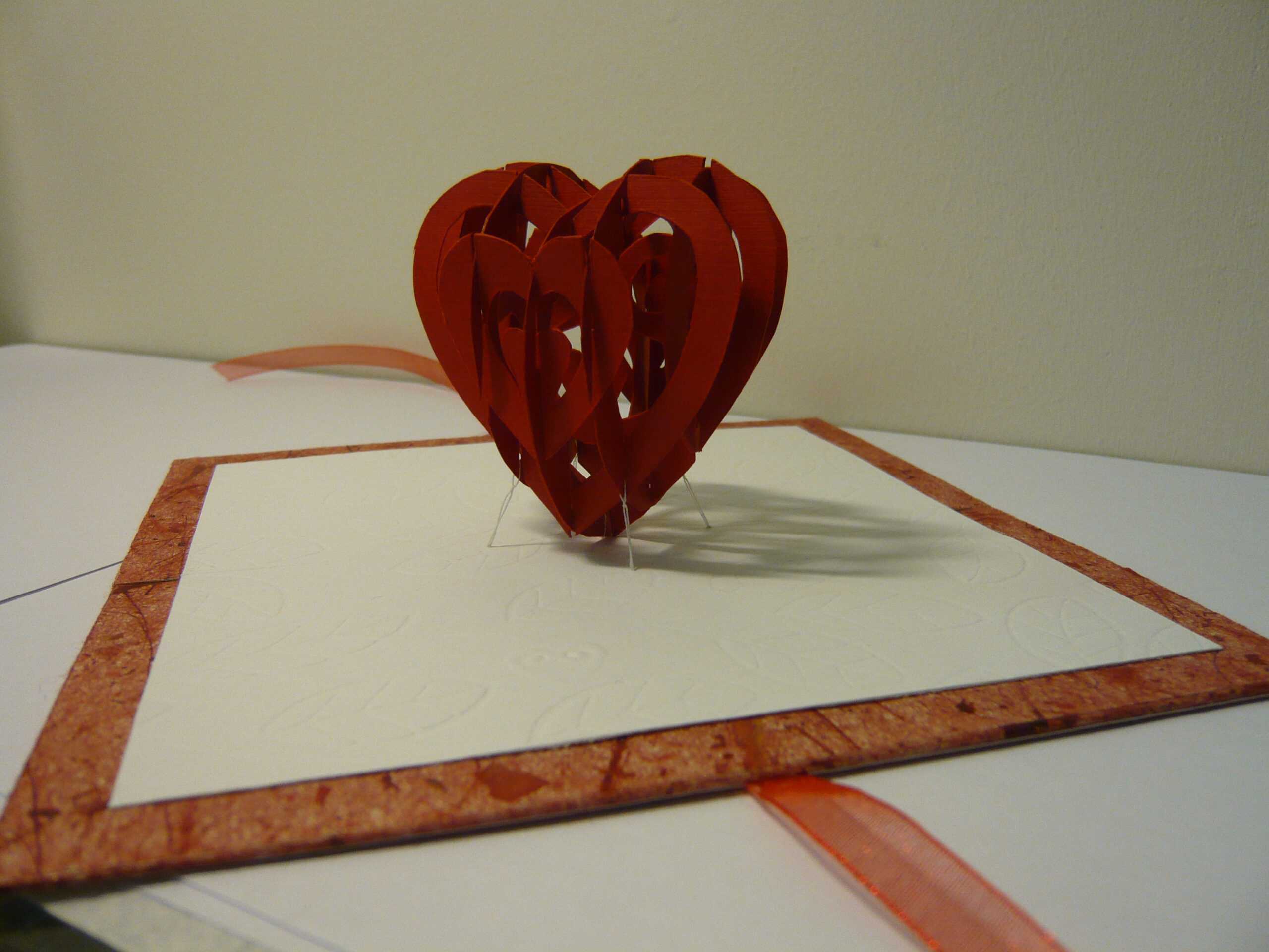 Valentine's Day Pop Up Card: 3D Heart Tutorial - Creative Regarding 3D Heart Pop Up Card Template Pdf
