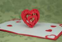 Valentine's Day Pop Up Card: 3D Heart Tutorial - Creative within Pop Out Heart Card Template