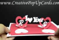 Valentines Day Pop Up Card: Twisting Hearts within Twisting Hearts Pop Up Card Template