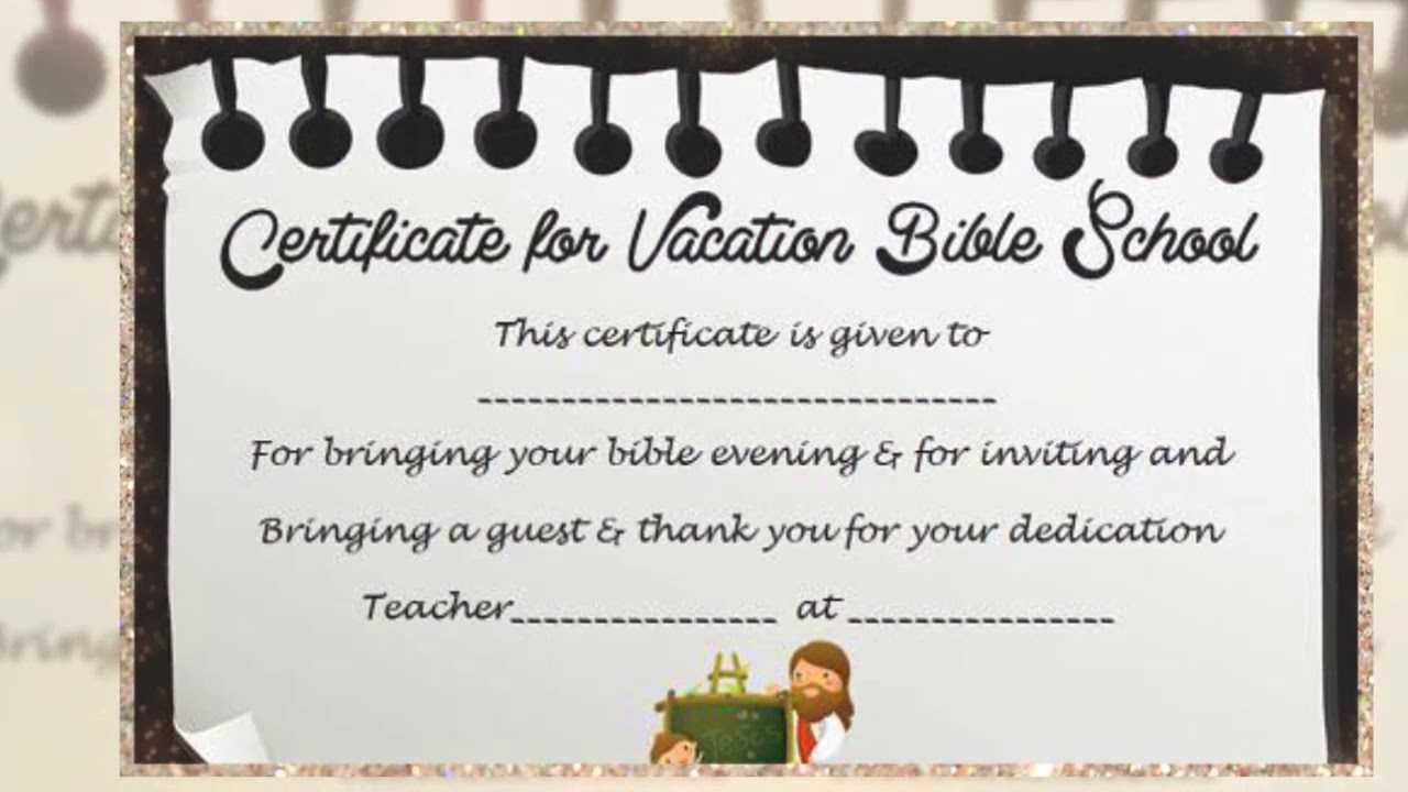 Vbs Certificate Template - Youtube Within Free Vbs Certificate Templates