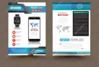 Vector Brochure Template Design For Technology Product inside Product Brochure Template Free