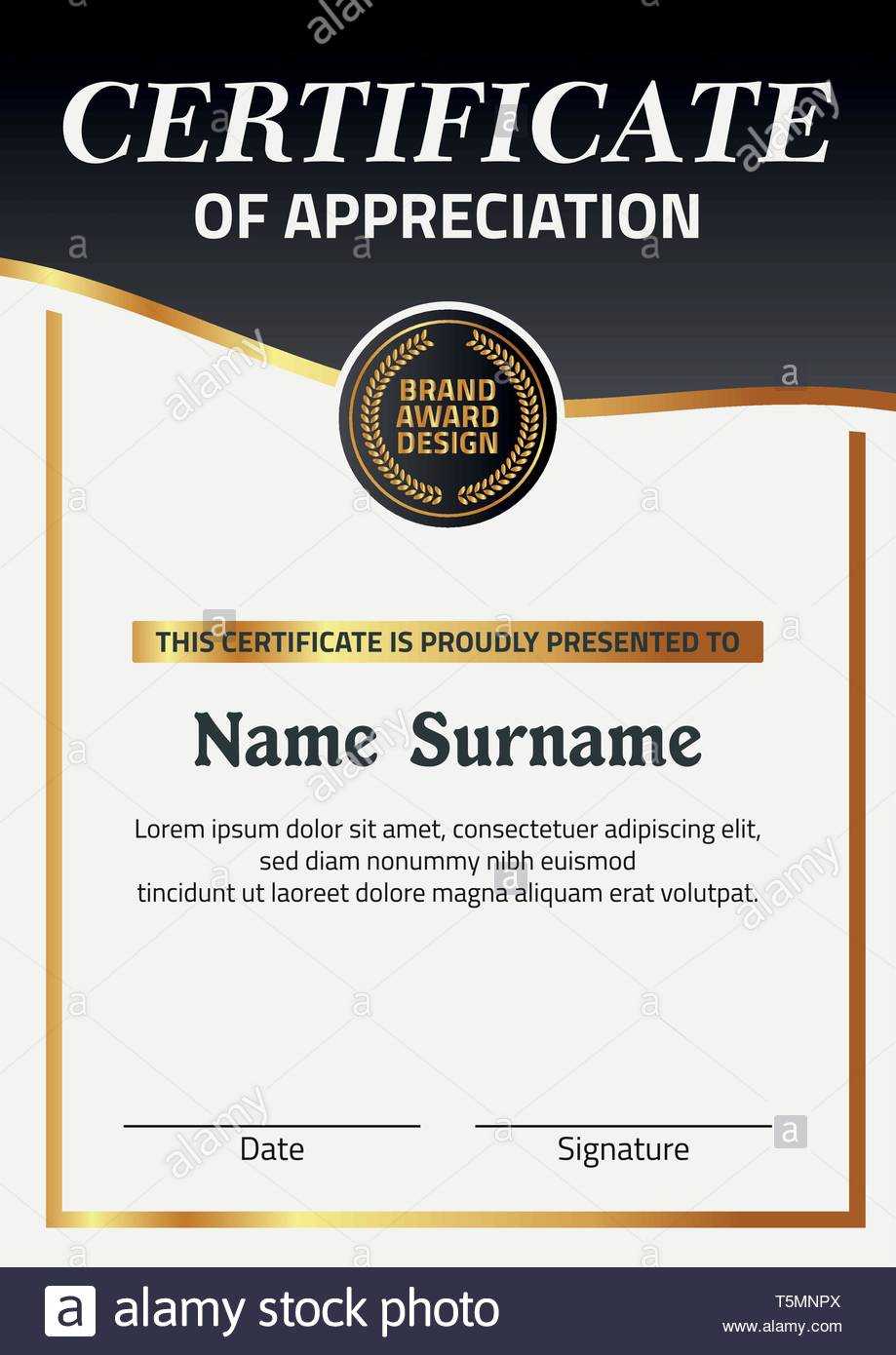 Vector Certificate Template. Illustration Certificate In A4 Regarding Certificate Template Size