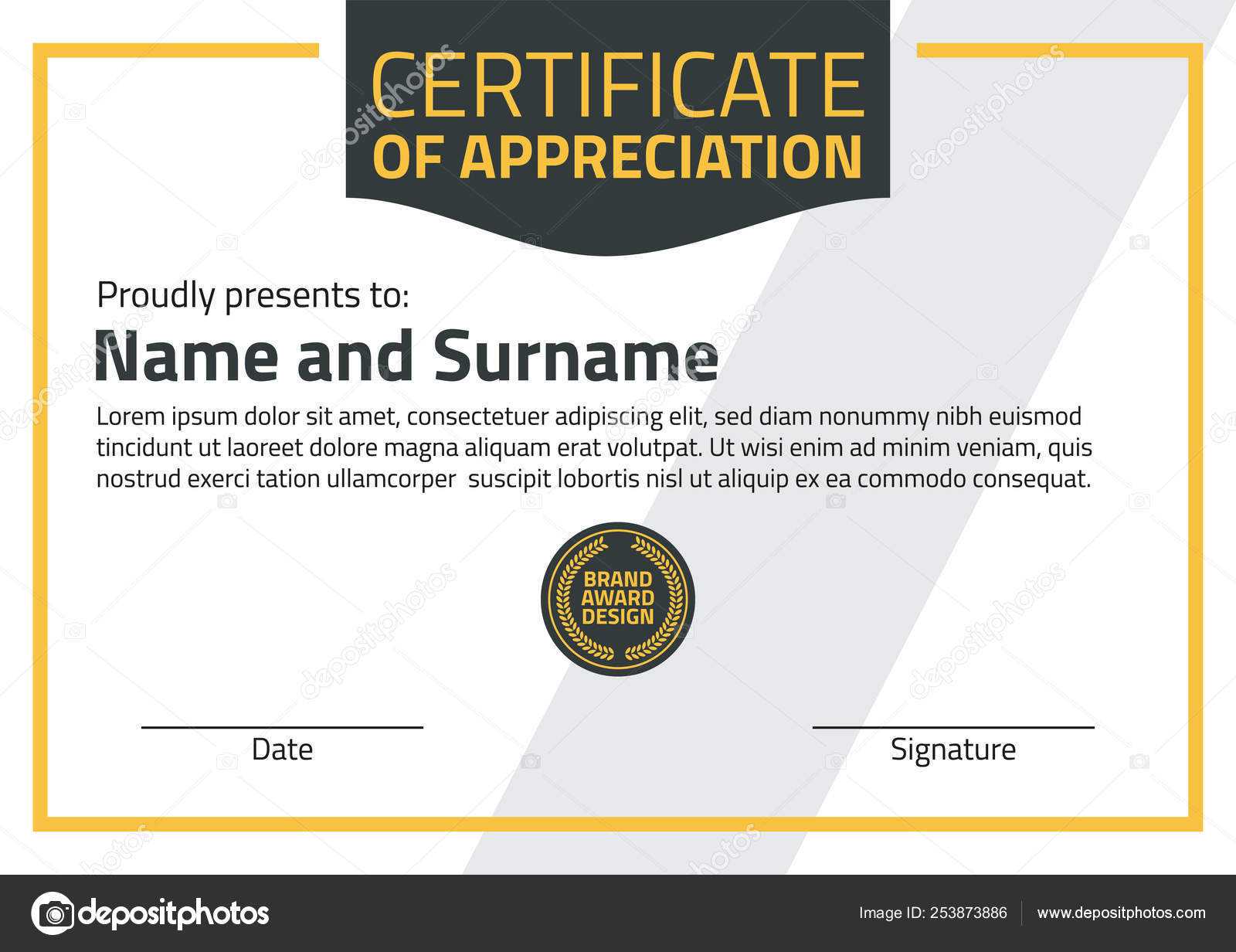 Vector Certificate Template Illustration Certificate Size With Regard To Certificate Template Size