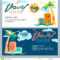 Vector Gift Travel Voucher Template. Tropical Island In Free Travel Gift Certificate Template