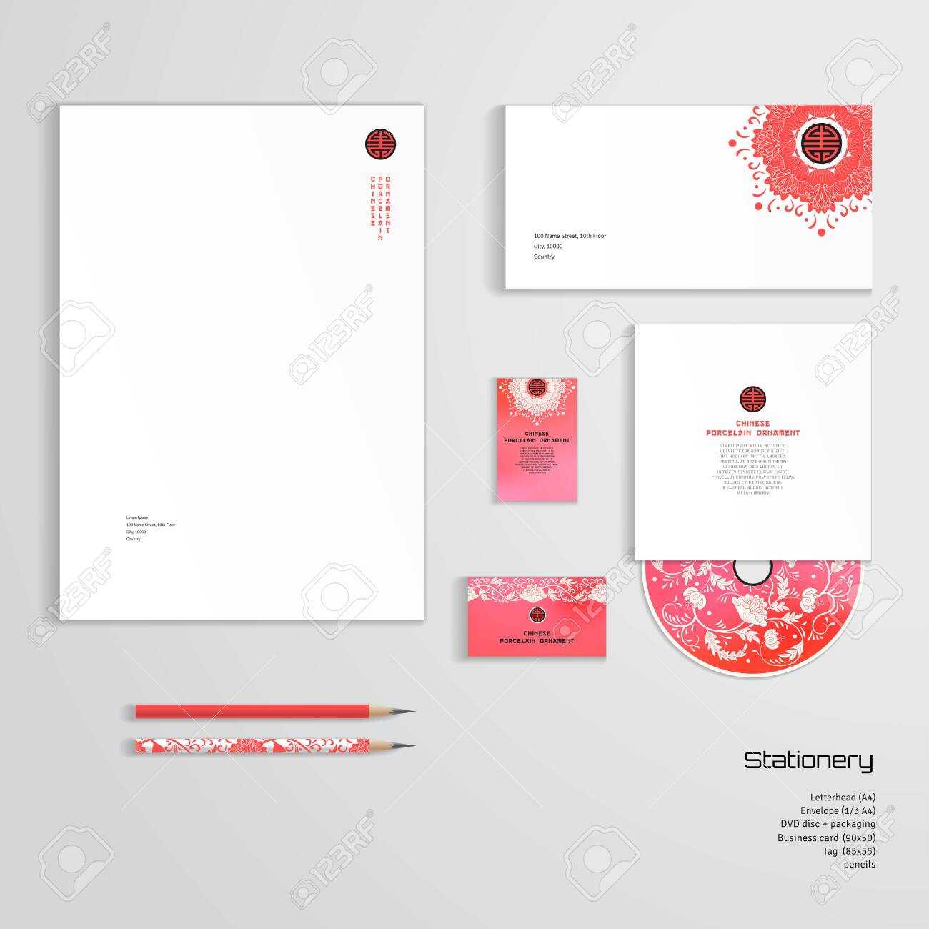 Vector Identity Templates. Letterhead, Envelope, Business Card,.. Within Business Card Letterhead Envelope Template