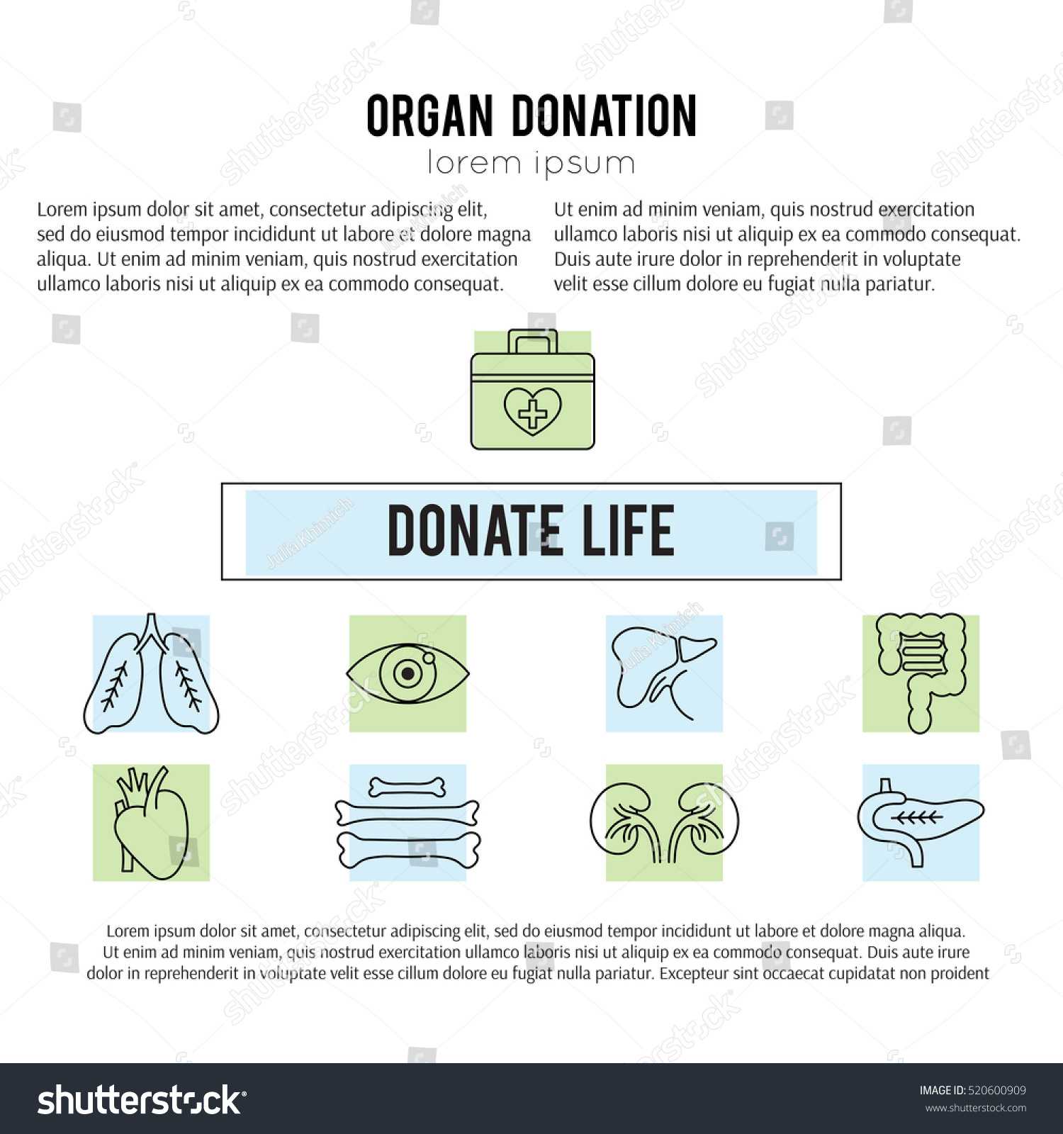 Vector Square Banner Template Organ Donation | Royalty Free Throughout Organ Donor Card Template